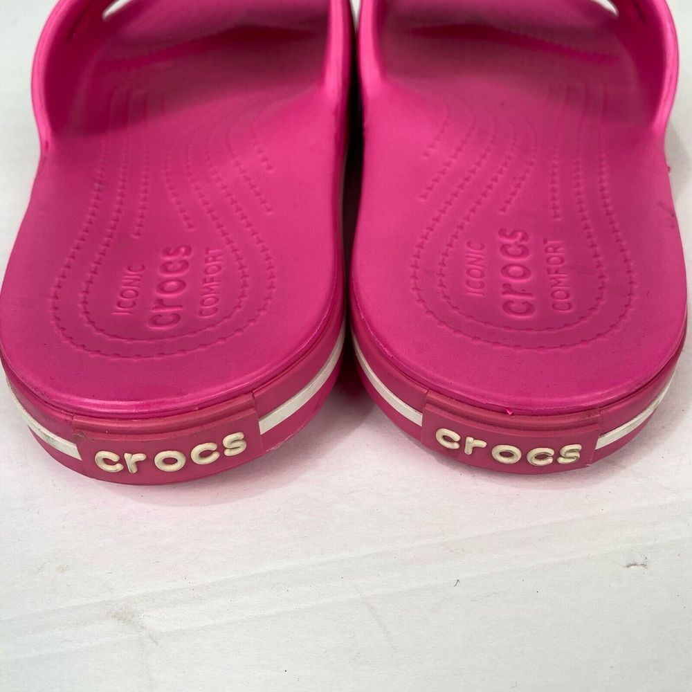 ICONIC CROCS COMFORT Sandals size Mens 8 Womens 10 Electric Pink - Picture 6 of 10
